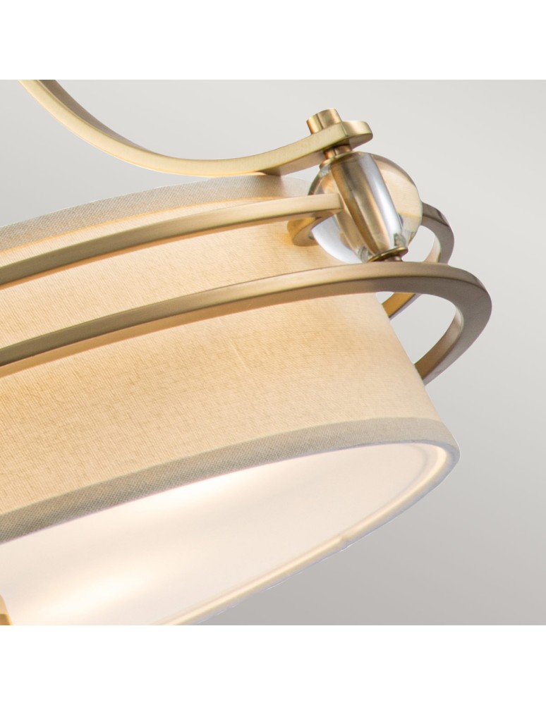 Elstead Lighting Lampa wisząca Gotham - 4 źródła światła - Szczotkowany mosiądz QZ-GOTHAM-P-BB
