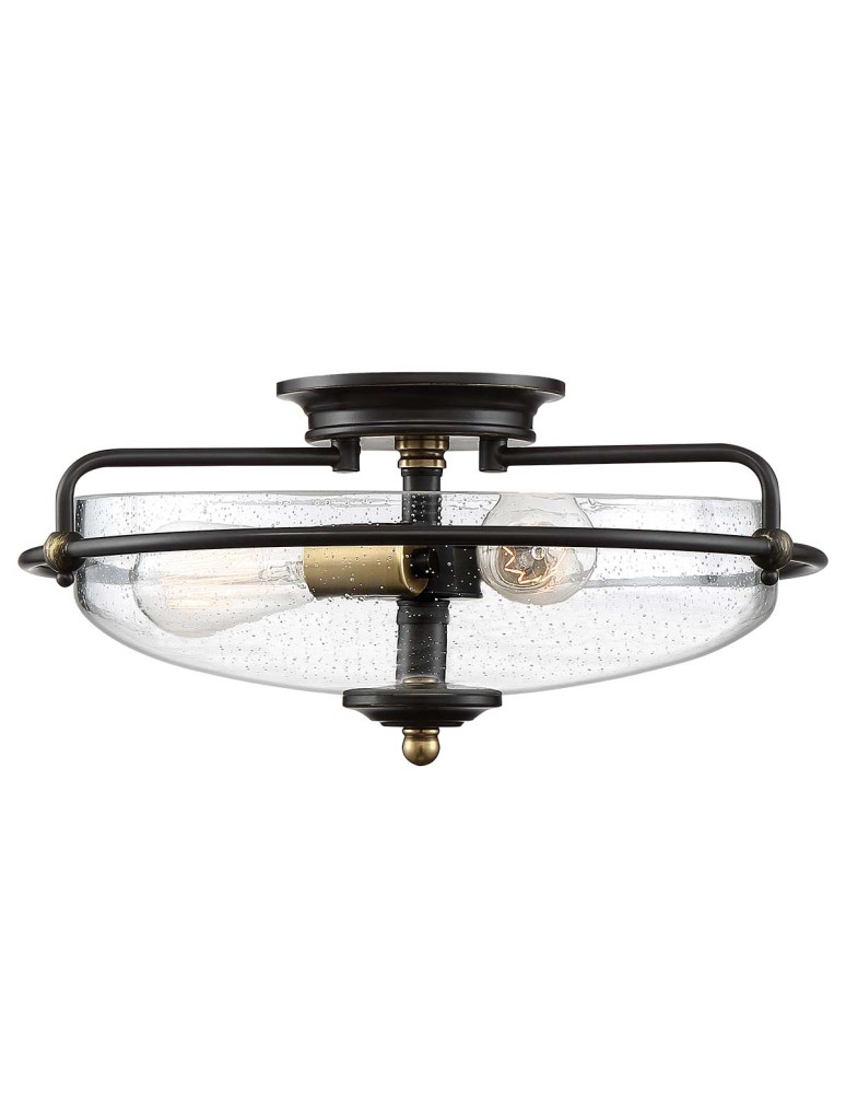 Elstead Lighting Plafon Griffin - 3 źródła światła - Brąz palladiański / Postarzany mosiądz QZ-GRIFFIN-F-C-PNAB