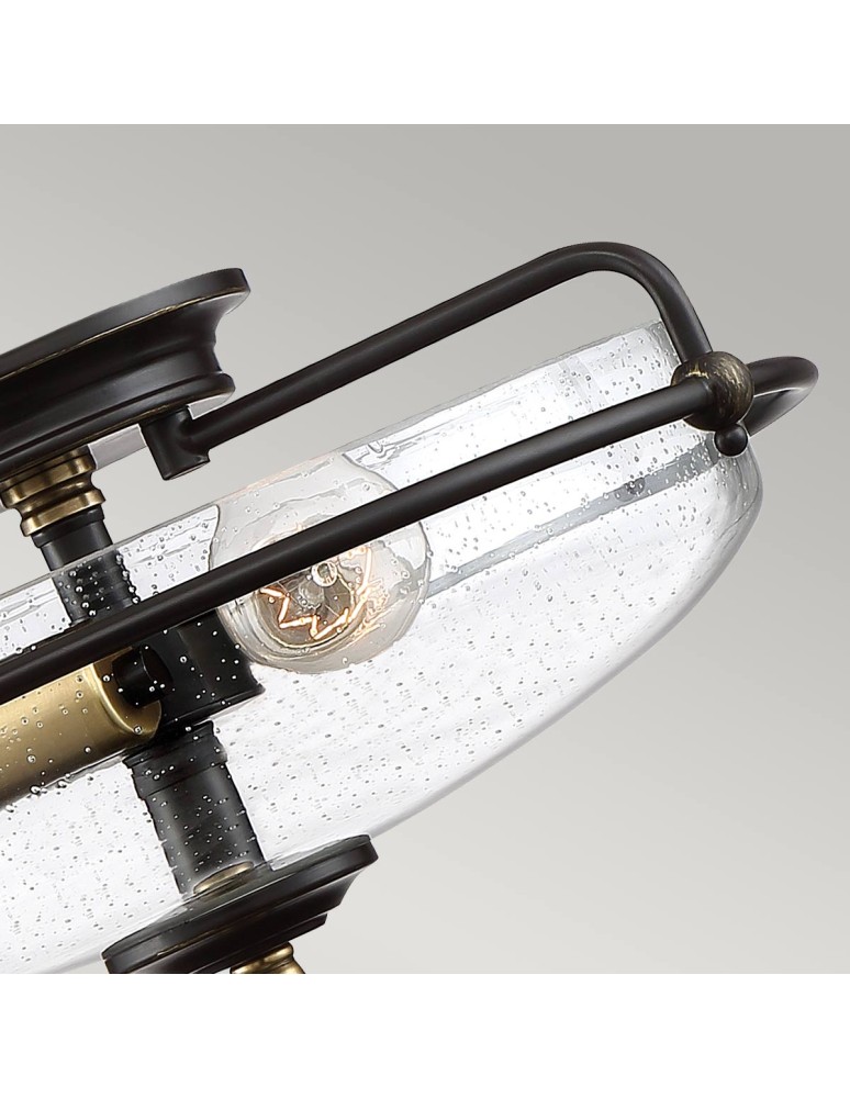 Lampy sufitowe klasyczne - Elstead Lighting Plafon Griffin - 3 źródła światła - Brąz palladiański / Postarzany mosiądz QZ-GRIFFIN-F-C-PNAB - product kolory-swiatla.pl 3