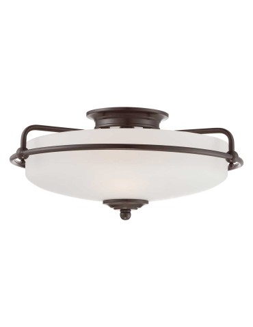 Elstead Lighting Plafon Griffin - 3 źródła światła - Brąz palladiański QZ-GRIFFIN-F-PN