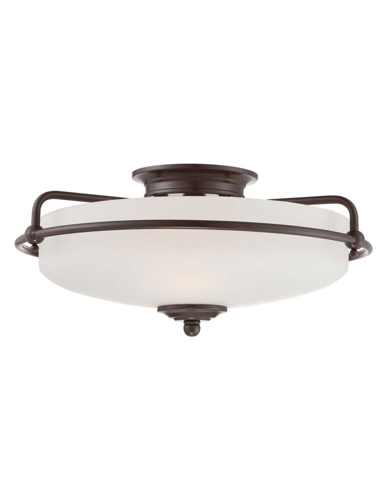 Elstead Lighting Plafon Griffin - 3 źródła światła - Brąz palladiański QZ-GRIFFIN-F-PN