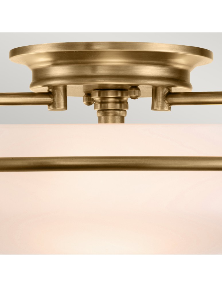 Elstead Lighting Plafon Griffin - 3 źródła światła - Postarzany mosiądz QZ-GRIFFIN-F-WS