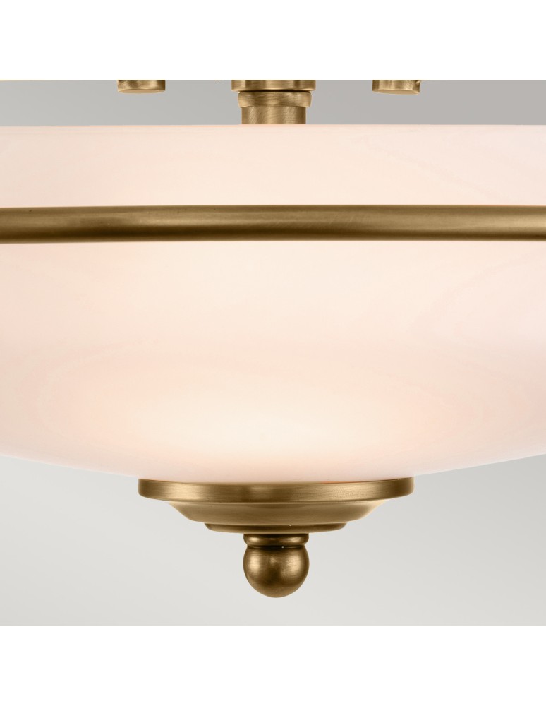 Elstead Lighting Plafon Griffin - 3 źródła światła - Postarzany mosiądz QZ-GRIFFIN-F-WS