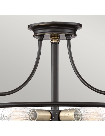 Elstead Lighting Półplafon Griffin - 3 źródła światła - Brąz palladiański / Postarzany mosiądz QZ-GRIFFIN-SFM-C-PNAB - product 2