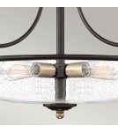 Lampy sufitowe klasyczne - Elstead Lighting Półplafon Griffin - 3 źródła światła - Brąz palladiański / Postarzany mosiądz QZ-GRIFFIN-SFM-C-PNAB - product 3