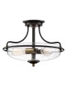 Elstead Lighting Półplafon Griffin - 3 źródła światła - Brąz palladiański / Postarzany mosiądz QZ-GRIFFIN-SFS-C-PNAB