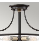 Lampy sufitowe klasyczne - Elstead Lighting Półplafon Griffin - 3 źródła światła - Brąz palladiański / Postarzany mosiądz QZ-GRIFFIN-SFS-C-PNAB - product 2