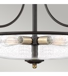 Lampy sufitowe klasyczne - Elstead Lighting Półplafon Griffin - 3 źródła światła - Brąz palladiański / Postarzany mosiądz QZ-GRIFFIN-SFS-C-PNAB - product 3