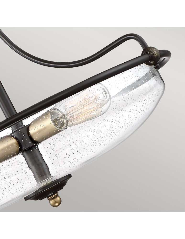 Lampy sufitowe klasyczne - Elstead Lighting Półplafon Griffin - 3 źródła światła - Brąz palladiański / Postarzany mosiądz QZ-GRIFFIN-SFS-C-PNAB - product kolory-swiatla.pl 4
