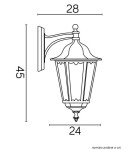 Kinkiety zewnętrzne - SU-MA Retro Classic K 3012/1/D d Kinkiet - produkt 4