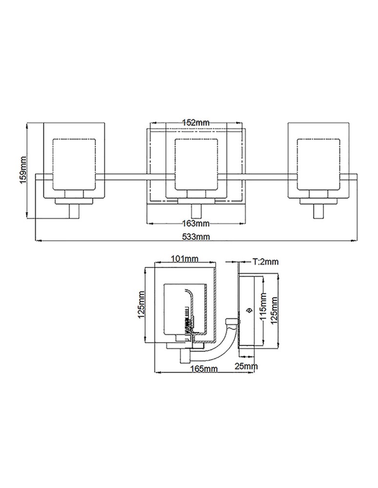 Elstead Lighting Kinkiet Kolt - 3 źródła światła IP44 QZ-KOLT3-PC-BATH Elstead Lighting Kinkiet Kolt - 3 źródła światła IP44 QZ-KOLT3-PC-BATH