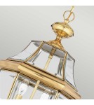 Lampy zewnętrzne wiszące - Elstead Lighting Duża latarnia wisząca Newbury - 2 źródła światła - Lakierowany polerowany mosiądz IP23 QZ-NEWBURY8-L-PB - product 2