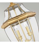 Lampy zewnętrzne wiszące - Elstead Lighting Duża latarnia wisząca Newbury - 2 źródła światła - Lakierowany polerowany mosiądz IP23 QZ-NEWBURY8-L-PB - product 3