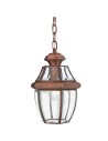 Elstead Lighting Średnia latarnia wisząca Newbury - 1 źródło światła - Lakierowana postarzana miedź IP23 QZ-NEWBURY8-M-A
