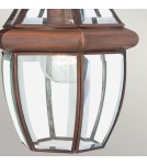 Lampy zewnętrzne wiszące - Elstead Lighting Średnia latarnia wisząca Newbury - 1 źródło światła - Lakierowana postarzana miedź IP23 QZ-NEWBURY8-M-A - product 4
