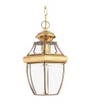 Elstead Lighting Średnia latarnia wisząca Newbury - 1 źródło światła - Lakierowany polerowany mosiądz IP23 QZ-NEWBURY8-M Elstead Lighting Średnia latarnia wisząca Newbury - 1 źródło światła - Lakierowany polerowany mosiądz IP23 QZ-NEWBURY8-M