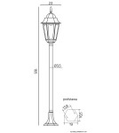 Lampy ogrodowe stojące - SU-MA Retro Classic II K 5002/1 H (164 cm) Stojąca - produkt 9