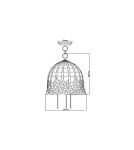 Lampy wiszące - Elstead Lighting Lampa wisząca Rosecliffe - 3 źródła światła QZ-ROSECLIFFE-P - product 4
