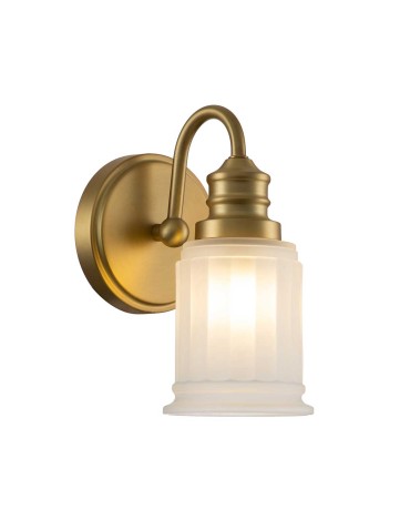 Elstead Lighting Kinkiet Swell - 1 źródło światła - Szczotkowany mosiądz IP44 QZ-SWELL1-BB-BATH