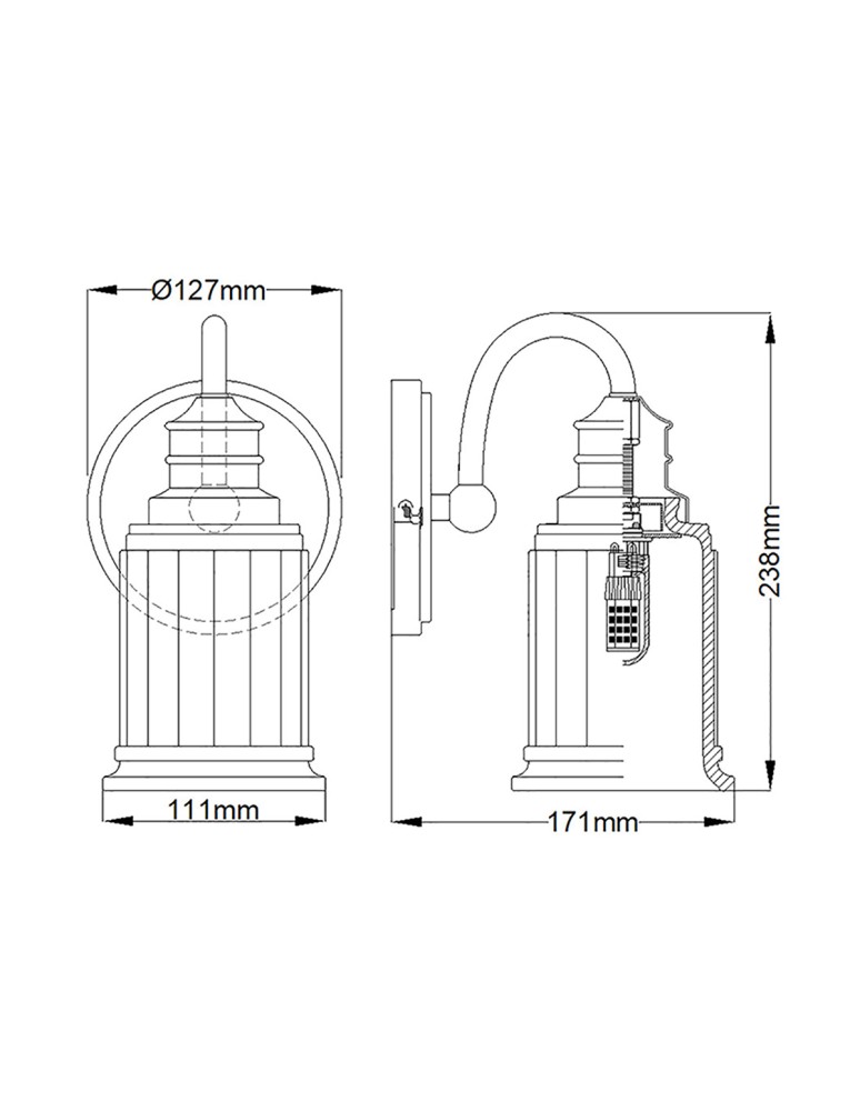 Elstead Lighting Kinkiet Swell - 1 źródło światła - Szczotkowany mosiądz IP44 QZ-SWELL1-BB-BATH
