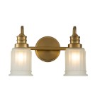Kinkiety łazienkowe - Elstead Lighting Kinkiet Swell - 2 źródła światła - Szczotkowany mosiądz IP44 QZ-SWELL2-BB-BATH - product 1