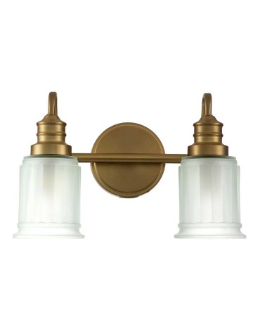 Elstead Lighting Kinkiet Swell - 2 źródła światła - Szczotkowany mosiądz IP44 QZ-SWELL2-BB-BATH - product 2