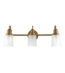 Kinkiety łazienkowe - Elstead Lighting Kinkiet Swell - 3 źródła światła - Szczotkowany mosiądz IP44 QZ-SWELL3-BB-BATH - product 2