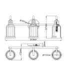 Kinkiety łazienkowe - Elstead Lighting Kinkiet Swell - 3 źródła światła - Polerowany chrom IP44 QZ-SWELL3-PC-BATH - product 5