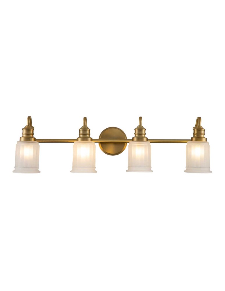 Elstead Lighting Kinkiet Swell - 4 źródła światła - Szczotkowany mosiądz IP44 QZ-SWELL4-BB-BATH Elstead Lighting Kinkiet Swell - 4 źródła światła - Szczotkowany mosiądz IP44 QZ-SWELL4-BB-BATH