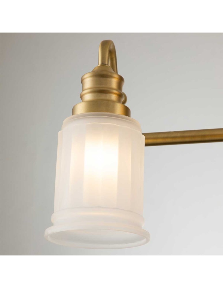 Elstead Lighting Kinkiet Swell - 4 źródła światła - Szczotkowany mosiądz IP44 QZ-SWELL4-BB-BATH Elstead Lighting Kinkiet Swell - 4 źródła światła - Szczotkowany mosiądz IP44 QZ-SWELL4-BB-BATH