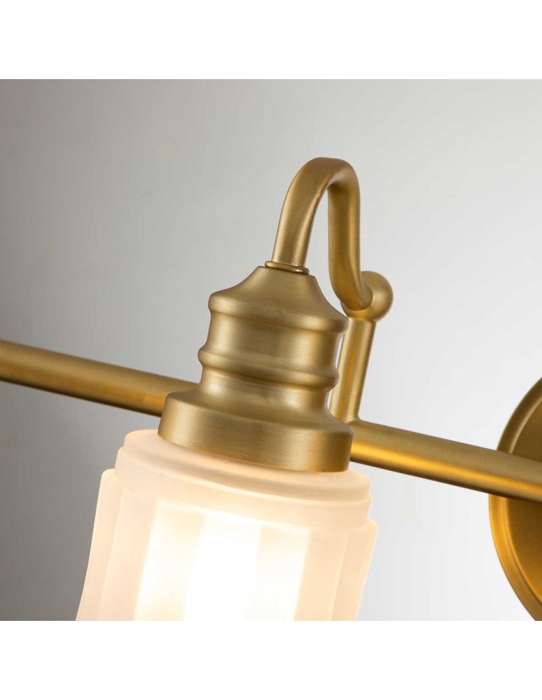 Elstead Lighting Kinkiet Swell - 4 źródła światła - Szczotkowany mosiądz IP44 QZ-SWELL4-BB-BATH Elstead Lighting Kinkiet Swell - 4 źródła światła - Szczotkowany mosiądz IP44 QZ-SWELL4-BB-BATH