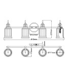 Elstead Lighting Kinkiet Swell - 4 źródła światła - Szczotkowany mosiądz IP44 QZ-SWELL4-BB-BATH Elstead Lighting Kinkiet Swell - 4 źródła światła - Szczotkowany mosiądz IP44 QZ-SWELL4-BB-BATH