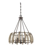 Lampy wiszące - Elstead Lighting Lampa wisząca Wood Hollow - 5 źródeł światła QZ-WOOD-HOLLOW-5P - product 2