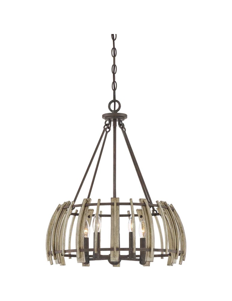 Lampy wiszące - Elstead Lighting Lampa wisząca Wood Hollow - 5 źródeł światła QZ-WOOD-HOLLOW-5P - product kolory-swiatla.pl 4