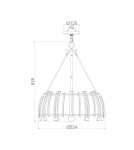 Lampy wiszące - Elstead Lighting Lampa wisząca Wood Hollow - 5 źródeł światła QZ-WOOD-HOLLOW-5P - product 6