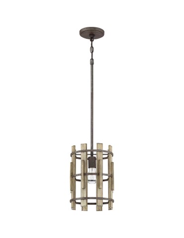 Elstead Lighting Mała lampa wisząca Wood Hollow - 1 źródło światła QZ-WOOD-HOLLOW-MP - produkt 2