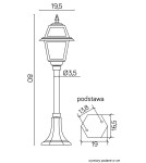 Lampy ogrodowe stojące - SU-MA Witraż K 5002/3 N ze szkłem witrażowym Stojąca - product 10