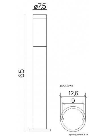 SU-MA Inox Czarny ST 022-650 BL Stojąca - produkt 2