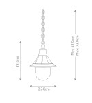 Lampy zewnętrzne wiszące - Elstead Lighting Latarnia wisząca Shannon - 1 źródło światła IP44 SHANNON-CHAIN - product 5