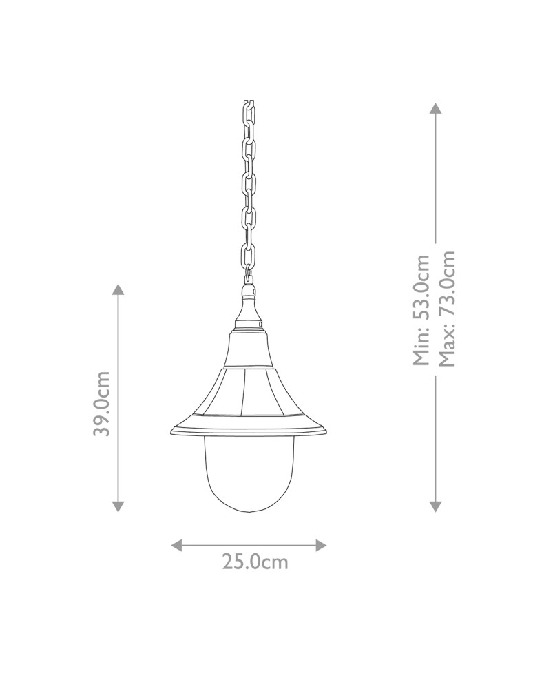 Elstead Lighting Latarnia wisząca Shannon - 1 źródło światła IP44 SHANNON-CHAIN