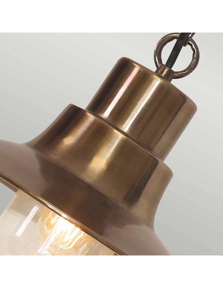 Elstead Lighting Latarnia wisząca Sheldon - 1 źródło światła - Postarzany mosiądz IP44 SHELDON-CH-BR