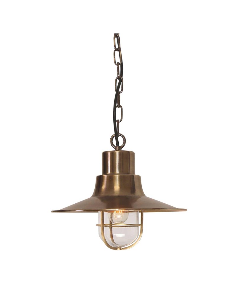 Elstead Lighting Latarnia wisząca Sheldon - 1 źródło światła - Postarzany mosiądz IP44 SHELDON-CH-BR