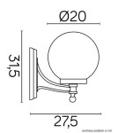 Kinkiety zewnętrzne - SU-MA Kule Classic K 3012/1/K 200 Kinkiet - product 3