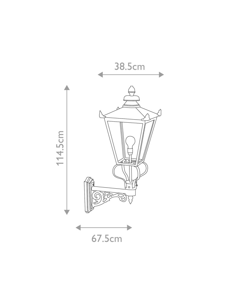 Kinkiety zewnętrzne - Elstead Lighting Latarnia naścienna Wilmslow - 1 źródło światła IP23 WSLB1-BLACK - product kolory-swiatla.pl 5