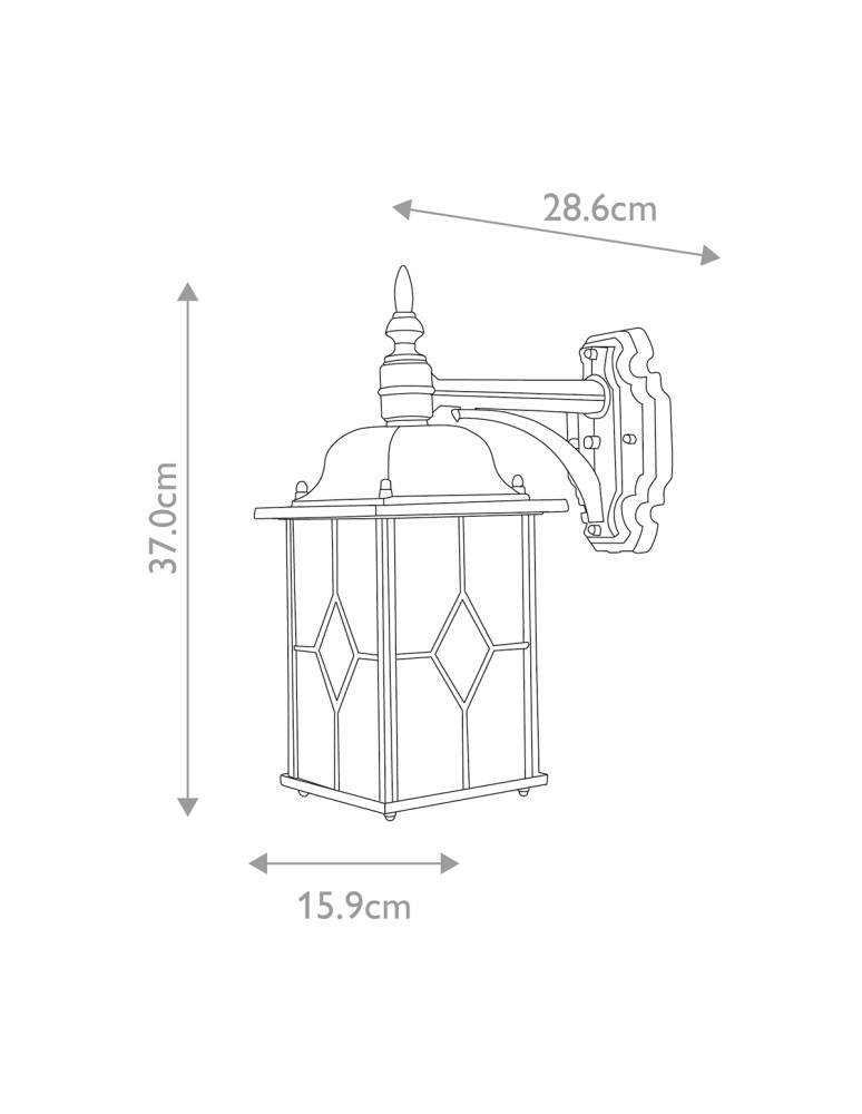 Elstead Lighting Latarnia naścienna Wexford - 1 źródło światła IP23 WX2