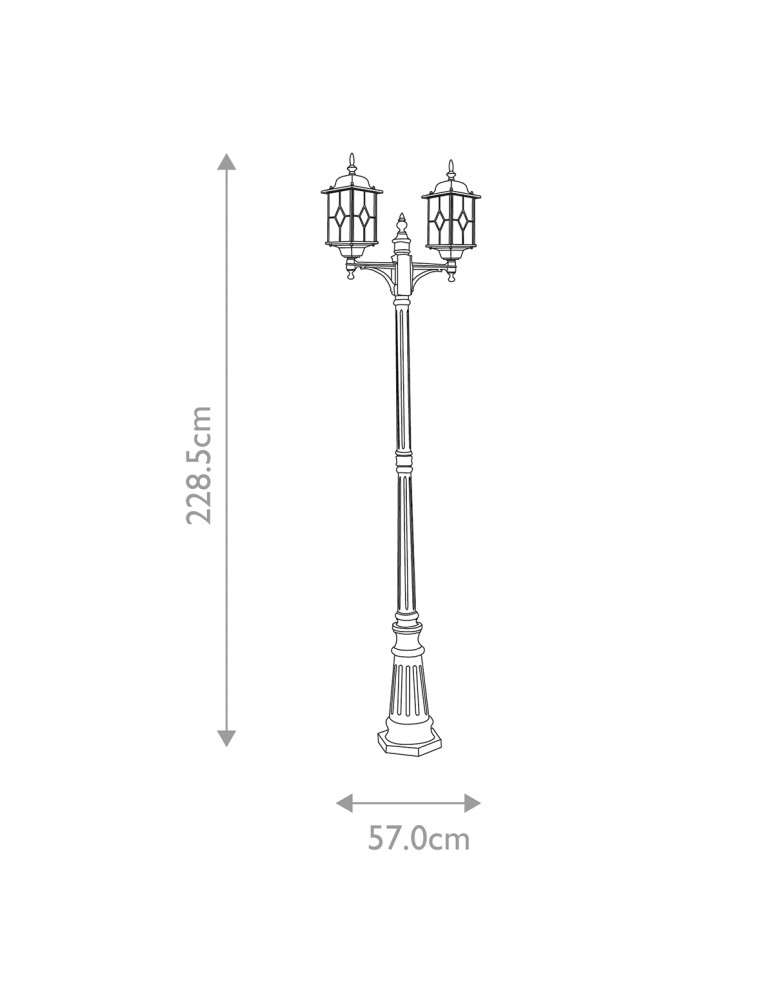 Lampy zewnętrzne latarnie - Elstead Lighting Latarnia stojąca Wexford - 2 źródła światła IP44 WX8 - product kolory-swiatla.pl 2