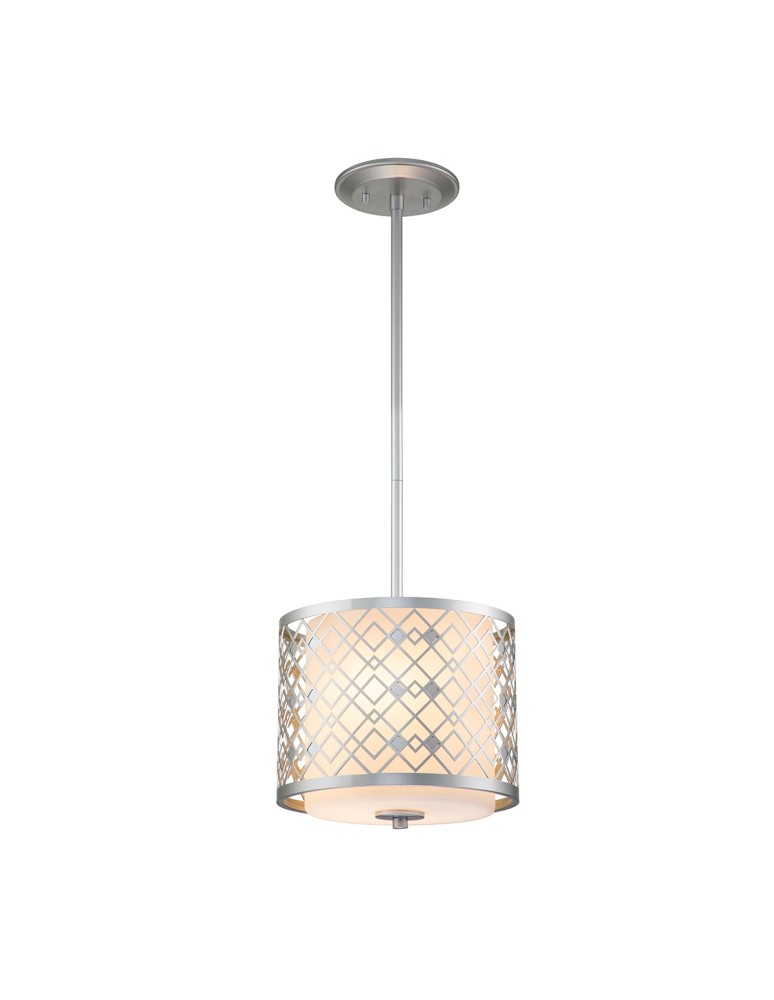 Elstead Lighting Mała lampa wisząca Ziggy - 1 źródło światła - Lakierowane srebro ZIGGY-1P-S-LS