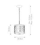 Lampy wiszące - Elstead Lighting Mała lampa wisząca Ziggy - 1 źródło światła - Lakierowane srebro ZIGGY-1P-S-LS - product 3