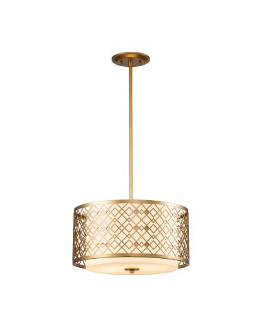 Elstead Lighting Średnia lampa wisząca Ziggy - 2 źródła światła - Lakierowane złoto ZIGGY-2P-M-LG