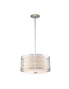 Elstead Lighting Średnia lampa wisząca Ziggy - 2 źródła światła - Lakierowane srebro ZIGGY-2P-M-LS